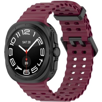 Ремешок Deexe Ocean Strap для Samsung Galaxy Watch Ultra (47mm) - Wine Red