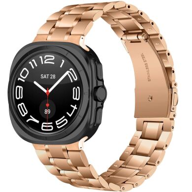 Ремешок Deexe Stainless Steel Strap для Samsung Galaxy Watch 8 (40/44mm) / 8 Classic - Rose Gold
