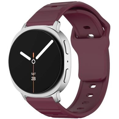 Ремешок KALEBOL Wave Pattern для Samsung Galaxy Watch 8 (40/44mm) / 8 Classic - Wine Red