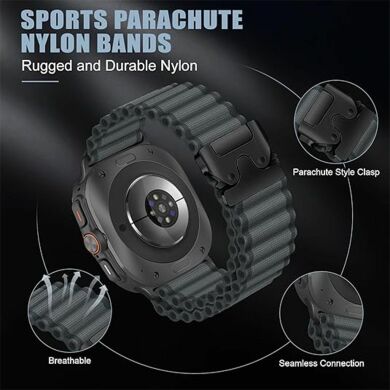 Ремешок Reframe Ripple Pattern для Samsung Galaxy Watch Ultra (47mm) / Ultra (2025) - Dark Grey / Black