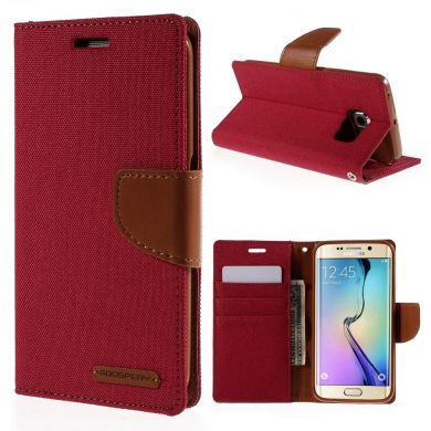 Чехол-книжка MERCURY Canvas Diary для Samsung Galaxy S6 edge (G925) - Red