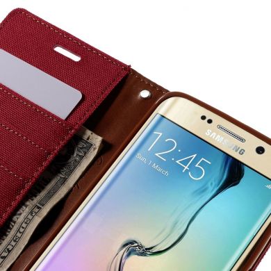 Чехол-книжка MERCURY Canvas Diary для Samsung Galaxy S6 edge (G925) - Red