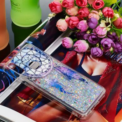 Силиконовая (TPU) накладка Deexe Fashion Glitter для Samsung Galaxy A10s (A107) - Silver/Dream Catcher