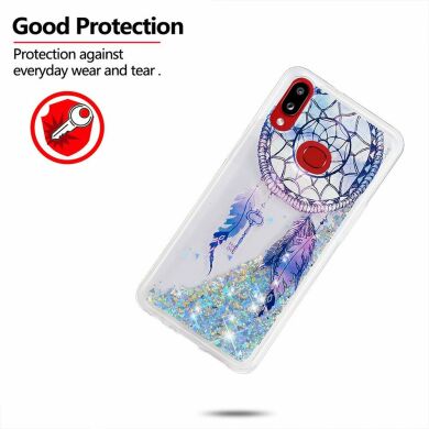 Силиконовая (TPU) накладка Deexe Fashion Glitter для Samsung Galaxy A10s (A107) - Silver/Dream Catcher