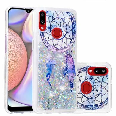 Силиконовая (TPU) накладка Deexe Fashion Glitter для Samsung Galaxy A10s (A107) - Silver/Dream Catcher