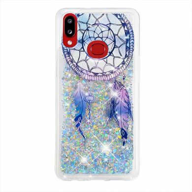 Силиконовая (TPU) накладка Deexe Fashion Glitter для Samsung Galaxy A10s (A107) - Silver/Dream Catcher