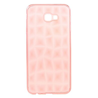 Силиконовый чехол Deexe 3D Diamond Texture для Samsung Galaxy J4+ (J415) - Pink