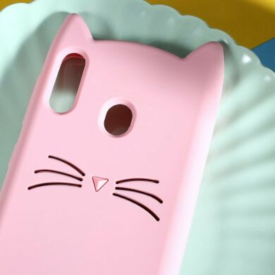 Силиконовый (TPU) чехол Deexe Cat 3D Series для Samsung Galaxy M20 (M205) - Pink