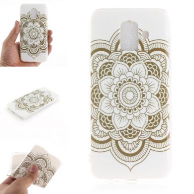 Силиконовый (TPU) чехол Deexe Life Style для Samsung Galaxy A6 2018 (A600) - Lotus