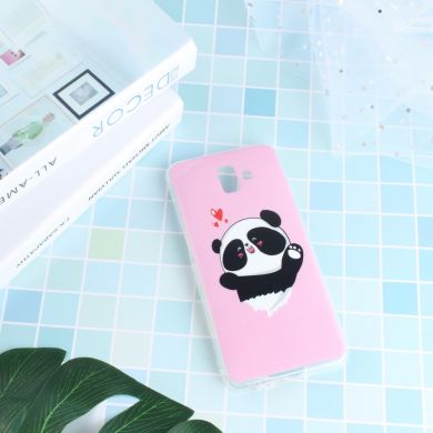 Силиконовый (TPU) чехол Deexe Life Style для Samsung Galaxy J6+ (J610) - Cute Panda