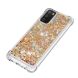 Силиконовый (TPU) чехол Deexe Liquid Glitter для Samsung Galaxy A02s (A025) - Gold. Фото 4 из 7