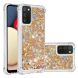 Силиконовый (TPU) чехол Deexe Liquid Glitter для Samsung Galaxy A02s (A025) - Gold. Фото 1 из 7