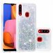 Силіконовий (TPU) чохол Deexe Liquid Glitter для Samsung Galaxy A20s (A207) - Silver