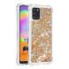 Силіконовий (TPU) чохол Deexe Liquid Glitter для Samsung Galaxy A31 (A315) - Gold