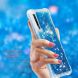 Силиконовый (TPU) чехол Deexe Liquid Glitter для Samsung Galaxy A7 2018 (A750) - Blue. Фото 2 из 7