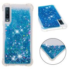 Силіконовий (TPU) чохол Deexe Liquid Glitter для Samsung Galaxy A7 2018 (A750) - Blue