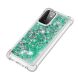 Силиконовый (TPU) чехол Deexe Liquid Glitter для Samsung Galaxy A72 (А725) - Green. Фото 4 из 7