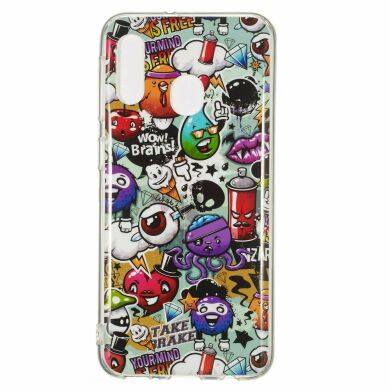 Силиконовый (TPU) чехол Deexe LumiCase для Samsung Galaxy A20e - Cartoon Pattern