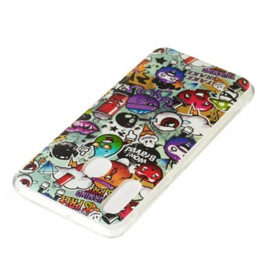 Силиконовый (TPU) чехол Deexe LumiCase для Samsung Galaxy A20e - Cartoon Pattern