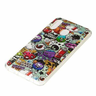 Силиконовый (TPU) чехол Deexe LumiCase для Samsung Galaxy A20e - Cartoon Pattern