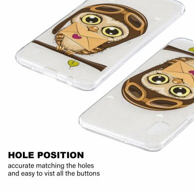 Силіконовий (TPU) чохол Deexe Pretty Glossy для Samsung Galaxy A10 (A105) - Owl