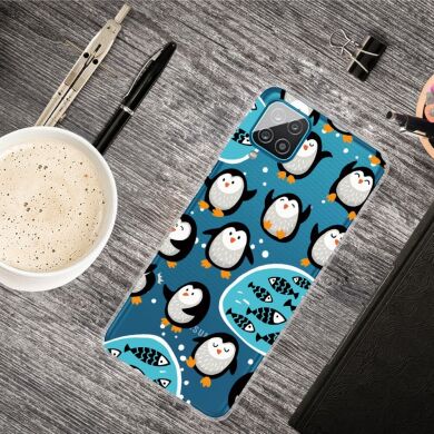 Силіконовий (TPU) чохол Deexe Pretty Glossy для Samsung Galaxy A12 (A125) / A12 Nacho (A127) / M12 (M127) - Penguins