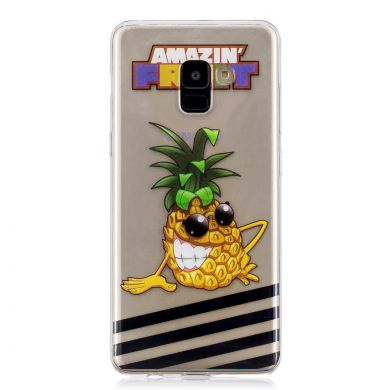 Силіконовий (TPU) чохол Deexe Pretty Glossy для Samsung Galaxy A8+ (A730) - Pineapple