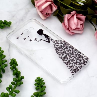 Силіконовий (TPU) чохол Deexe Pretty Glossy для Samsung Galaxy J4+ (J415) - Butterfly Girl