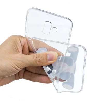 Силіконовий (TPU) чохол Deexe Pretty Glossy для Samsung Galaxy J6+ (J610) - Panda and Bamboo