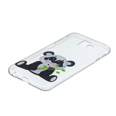 Силиконовый (TPU) чехол Deexe Pretty Glossy для Samsung Galaxy J6+ (J610) - Panda and Bamboo