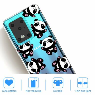 Силиконовый (TPU) чехол Deexe Pretty Glossy для Samsung Galaxy S20 Ultra (G988) - Cute Pandas
