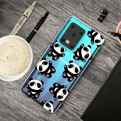Силиконовый (TPU) чехол Deexe Pretty Glossy для Samsung Galaxy S20 Ultra (G988) - Cute Pandas