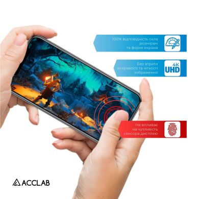 Защитное стекло ACCLAB Full Glue для Samsung Galaxy A7 2018 (A750) - Black