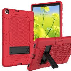 Защитный чехол Deexe Color Kickstand для Samsung Galaxy Tab A 10.1 (2019) - Red / Black