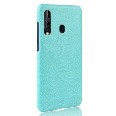 Защитный чехол Deexe Croco Style для Samsung Galaxy M40 - Cyan