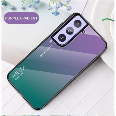 Защитный чехол Deexe Gradient Color для Samsung Galaxy S21 - Purple / Green