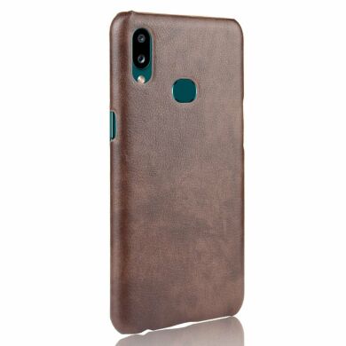 Защитный чехол Deexe Leather Back Cover для Samsung Galaxy A10s (A107) - Coffee