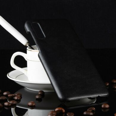 Защитный чехол Deexe Leather Back Cover для Samsung Galaxy A70 (A705) - Black