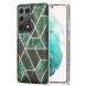 Защитный чехол Deexe Marble Pattern для Samsung Galaxy S21 Ultra - Green. Фото 1 из 8