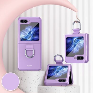 Защитный чехол Deexe Ring Case для Samsung Galaxy Flip 6 - Rose Gold