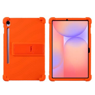 Захисний чохол Deexe Silicone Kickstand для Samsung Galaxy Tab S10 Lite (X400/X406) - Orange