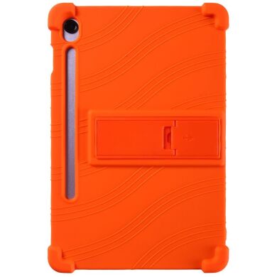 Захисний чохол Deexe Silicone Kickstand для Samsung Galaxy Tab S10 Lite (X400/X406) - Orange
