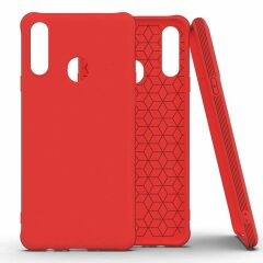Защитный чехол Deexe Soft Cover для Samsung Galaxy A20s (A207) - Red