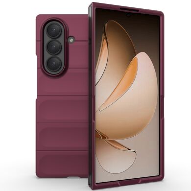 Захисний чохол Deexe Terra Case (FF) для Samsung Galaxy Fold 7 - Wine Red