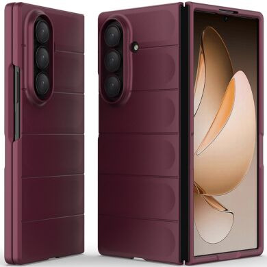 Захисний чохол Deexe Terra Case (FF) для Samsung Galaxy Fold 7 - Wine Red