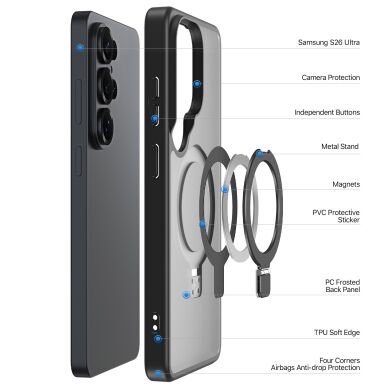 Захисний чохол DUX DUCIS Yind Series Stand для Samsung Galaxy S26 Ultra - Black
