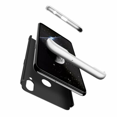Защитный чехол GKK Double Dip Case для Samsung Galaxy A10s (A107) - Black / Silver