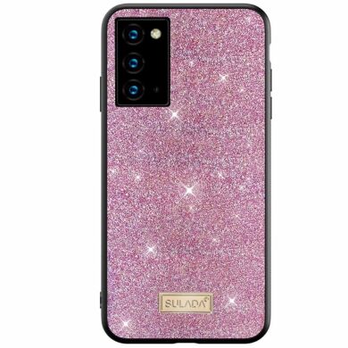 Захисний чохол SULADA Glitter Leather для Samsung Galaxy Note 20 (N980) - Purple