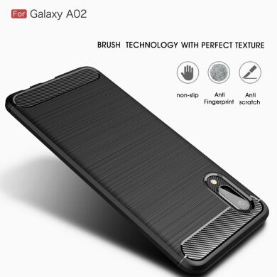 Защитный чехол UniCase Carbon для Samsung Galaxy A02 (A022) - Black