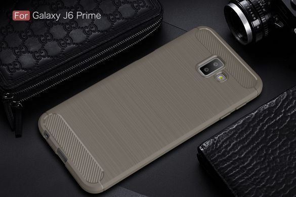 Защитный чехол UniCase Carbon для Samsung Galaxy J6+ (J610) - Grey